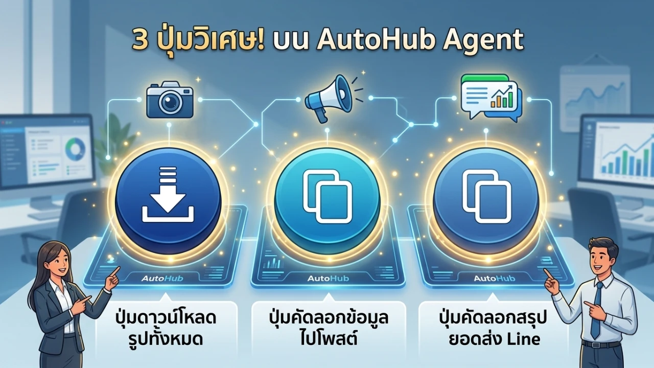 3 ปุ่มวิเศษบน AutoHub Agent